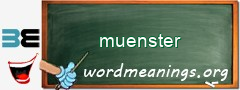 WordMeaning blackboard for muenster